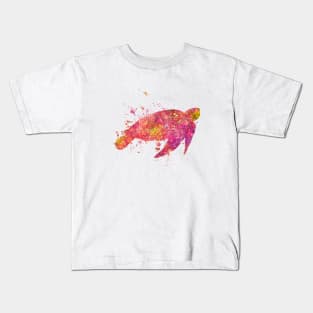 Sea Turtle Ocean Sea Marine Life Nature World Earth Watercolor Kids T-Shirt